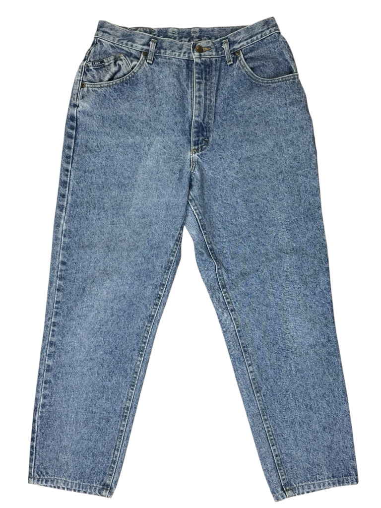 Vintage 80's 90's Lee Women’s High-Rise Mom Jeans, Medium Wash, Size 15 (30x27)